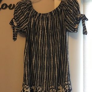 Xhilaration size medium blue/white dress